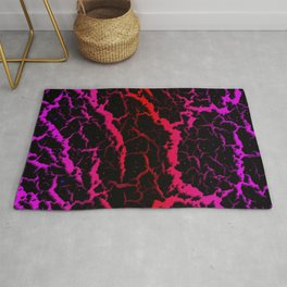 Cracked Space Lava - Pink/Red Area & Throw Rug