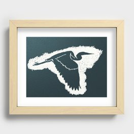 Blue Heron Recessed Framed Print