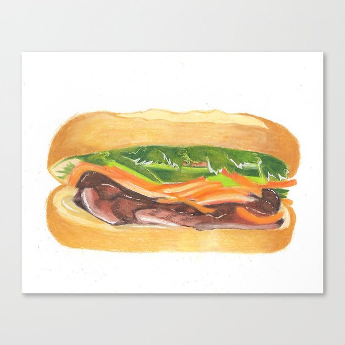 Pork Banh Mi Sandwich Canvas Print