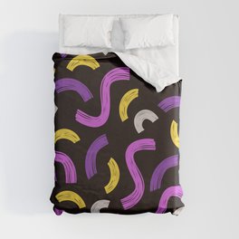 dark swirl lines  Duvet Cover