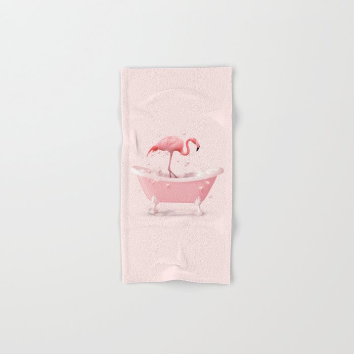 Bathtub Flamingo Hand & Bath Towel