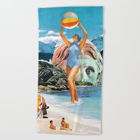 Poseidon in Love Beach Towel