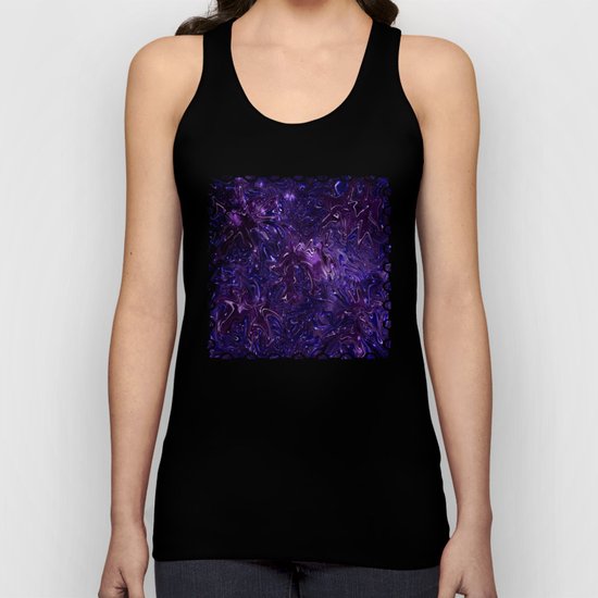 The Wolves Hidden in the Royal Purple Galaxy Unisex Tank Top