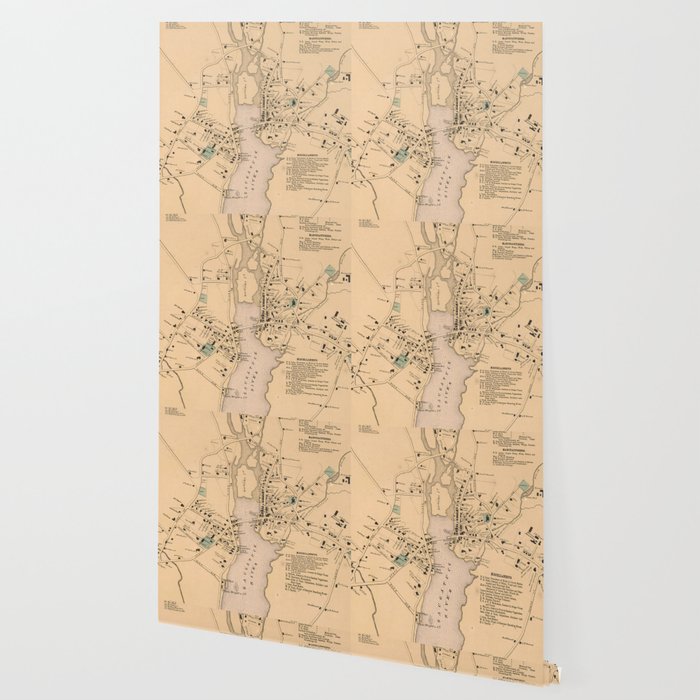 Vintage Map Of Westport Ct 1867 Wallpaper By Bravuramedia Society6