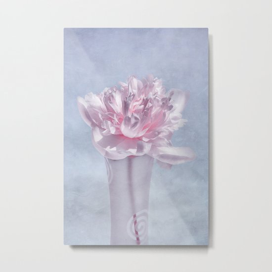 WHITE Metal Print