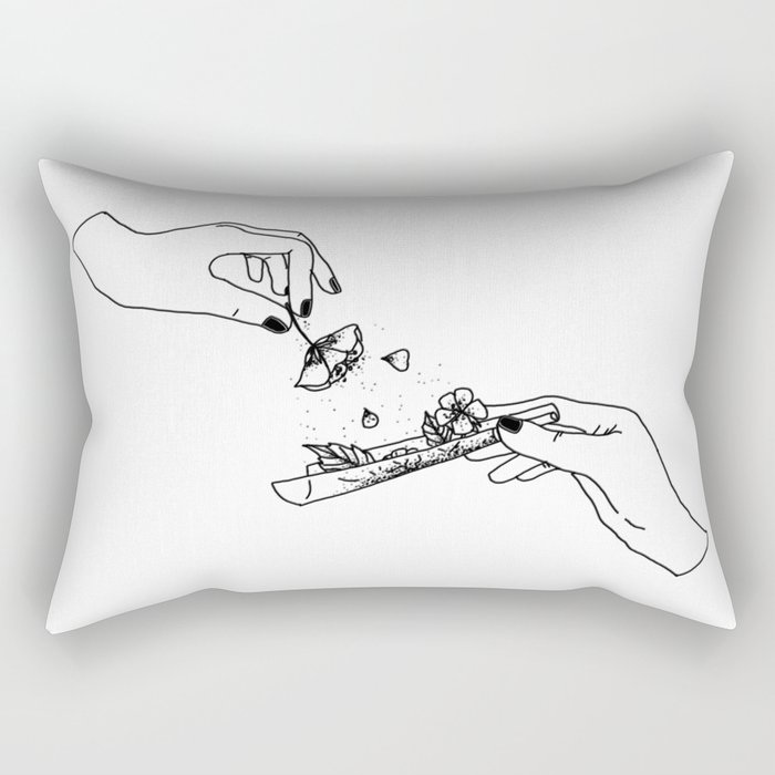 How To Roll Up Your Sadness Rectangular Pillow By Bifng Society6
