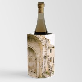 Arch castle ruin with mountain view | Travel photography in an old village in France photo art print Wine Chiller