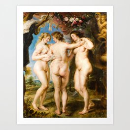 The Three Graces, 1630-1635 by Peter Paul Rubens Art Print