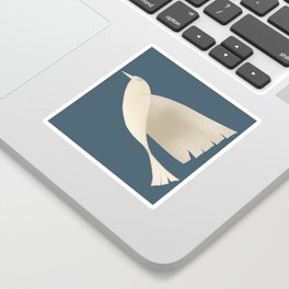 Stylized Dove in Flight Sticker