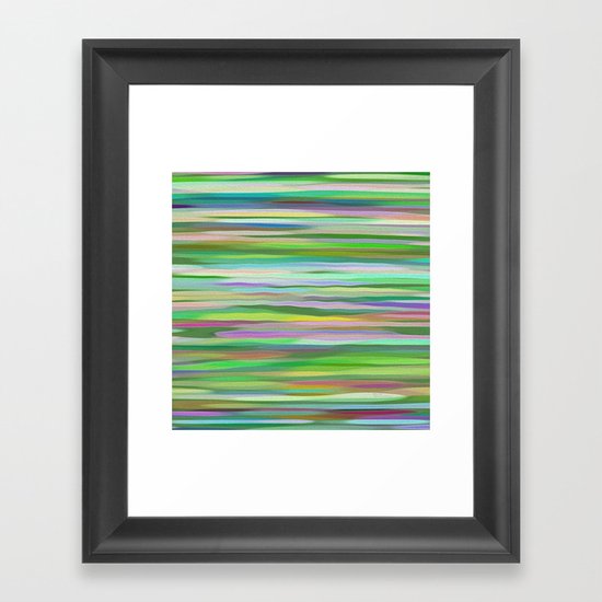Swimming Stripes Framed Art Print
