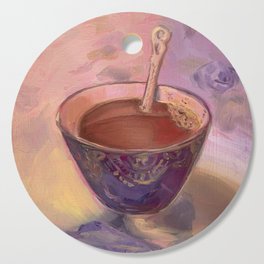 Cup of coffee Oilpainting Cutting Board