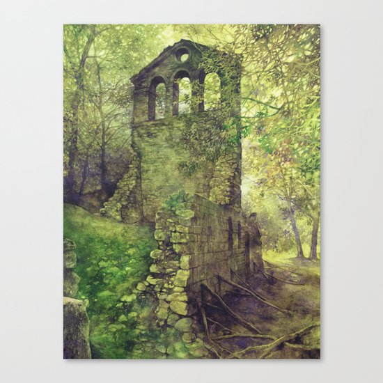 Ruins in the forest Canvas Print