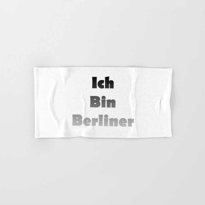Ich Bin Berliner I am Berlin - Black Fade Hand & Bath Towel
