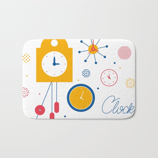 Clocks Bath Mat