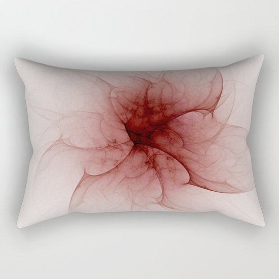 Blood Flower Fractal Rectangular Pillow
