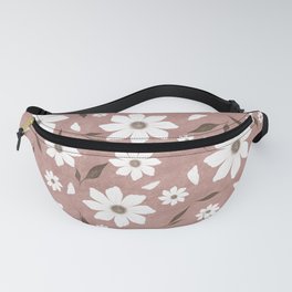 Flowers and leafs with texture  Fanny Pack