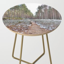 Frozen Spring Nature Trail Scottish Highland Style  Side Table