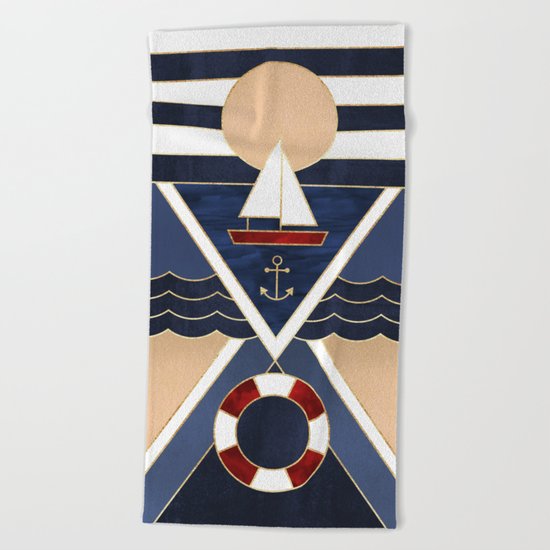 Sailboat Beach Towel