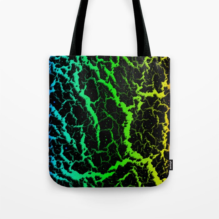 Cracked Space Lava - Rainbow BCGYR Tote Bag