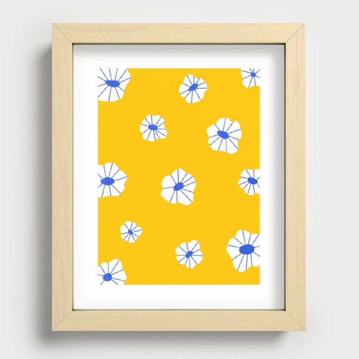 Scattered Flowers Recessed Framed Print