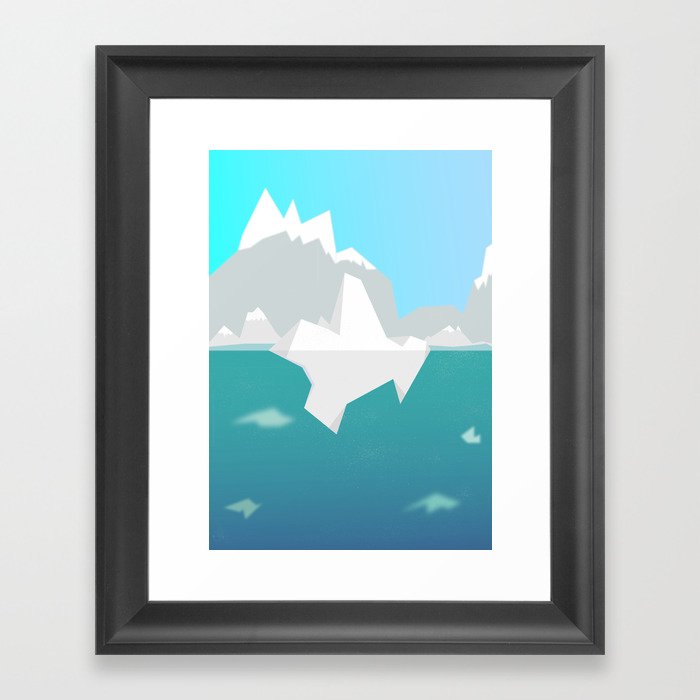 Winterial Environmentus | Icebergs Framed Art Print
