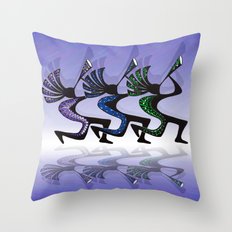 JAZZY KOKOPELLI REFLECTIONS Throw Pillow