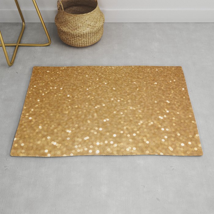 gold glitter Rug