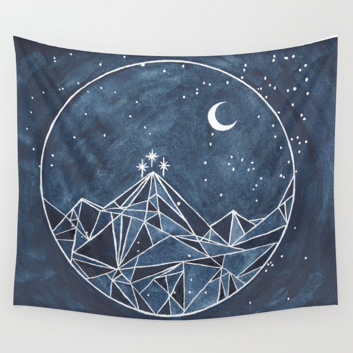 moon and stars tapestry