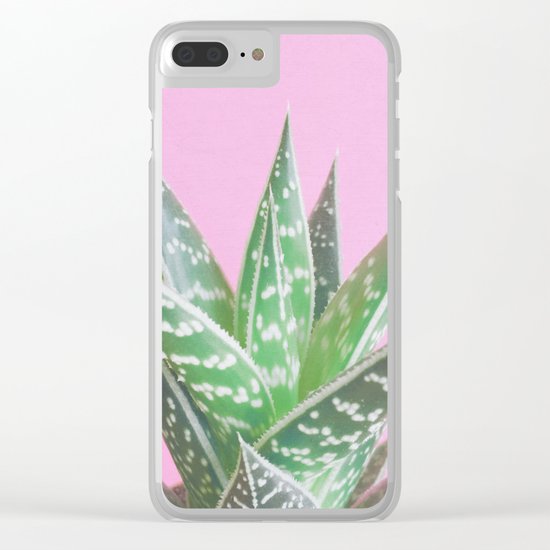 Pink Aloe Tiki Clear iPhone Case