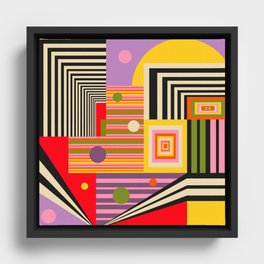 Psychedelic City Wander Framed Canvas
