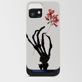 Skeleton Hand with Flower iPhone Card Case