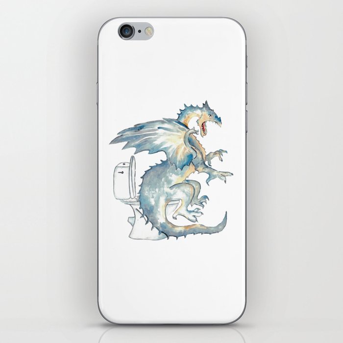 Dragon toilet Painting Wall Poster Watercolor iPhone Skin