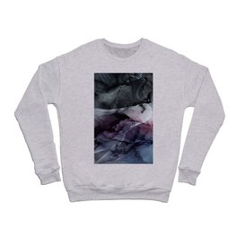 Moody Dark Chaos Inks Abstract Crewneck Sweatshirt
