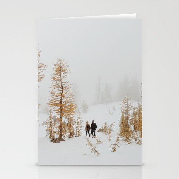 Walking in Larch Land Stationery Cards
