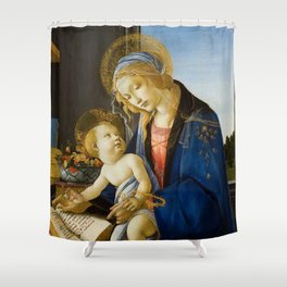 Sandro Botticelli - The Virgin and Child, 1480 Shower Curtain