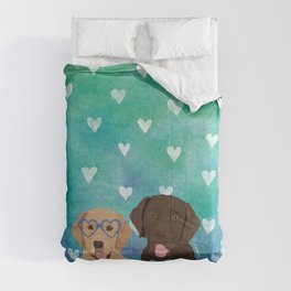 Labrador Retrievers Watercolor Comforter