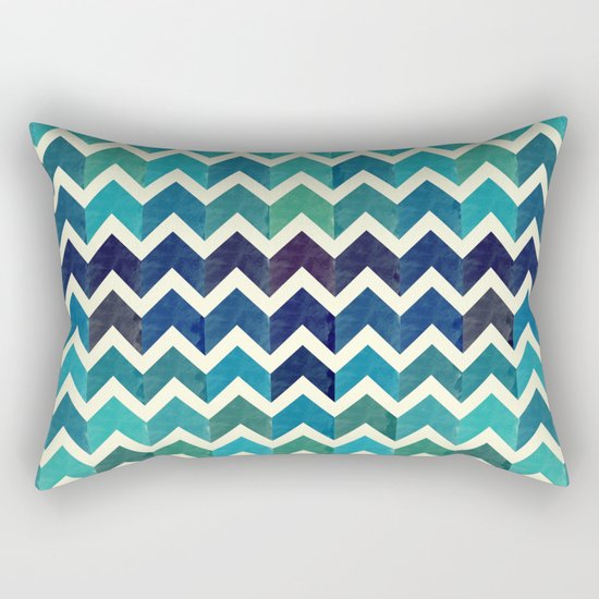 Colorful Chevron Pattern V Rectangular Pillow