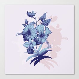 Violet and blue garden Canvas Print