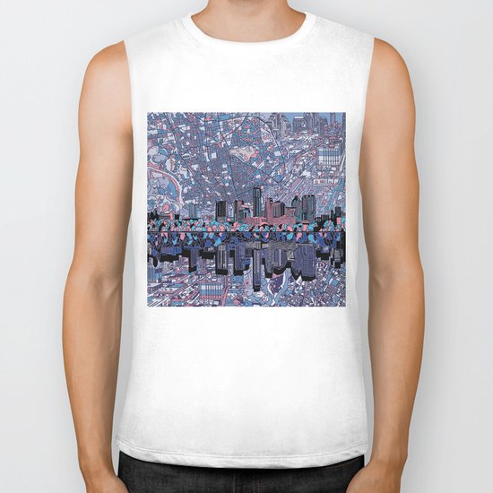 austin texas city skyline Biker Tank