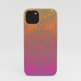 Hot Pink & Yellow Mandala iPhone Case