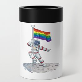 Astronaut rainbow flag Love is Love LGBT lesbian gay Can Cooler