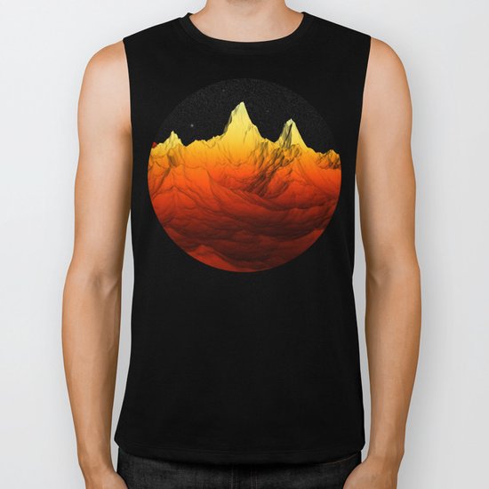 Sci Fi Mountains Landscape Biker Tank