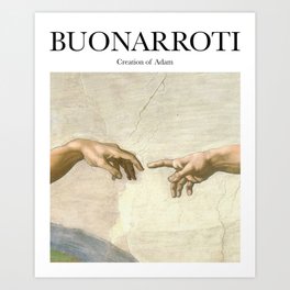 Buonarroti - Creation of Adam Art Print