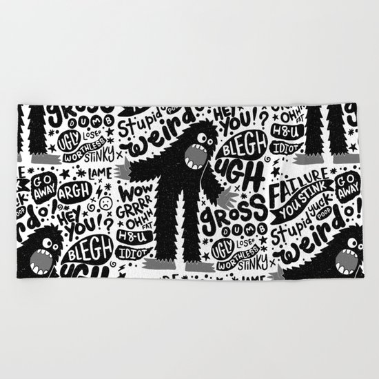 internal monologue Beach Towel
