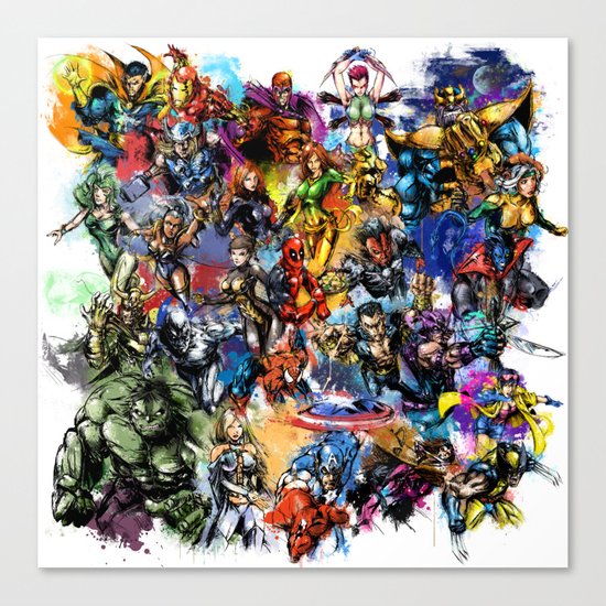 Marvel MashUP Canvas Print