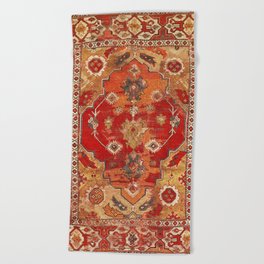 Transylvanian West Anatolian Carpet Print Beach Towel