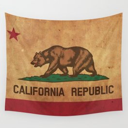 California Republic Vintage Flag Wall Tapestry