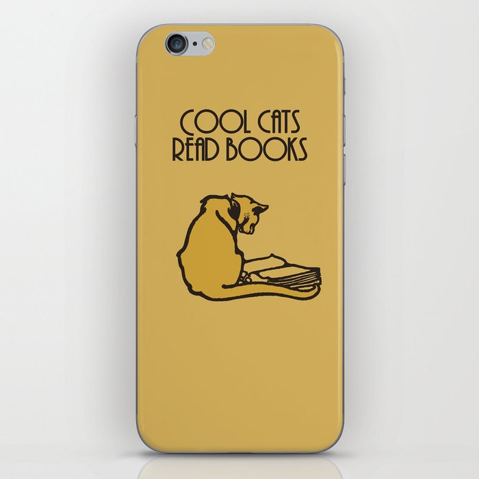 Cool cats read books iPhone Skin