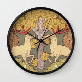 Deer and Trees Wall Clock