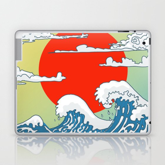 Japanese waves Laptop & iPad Skin